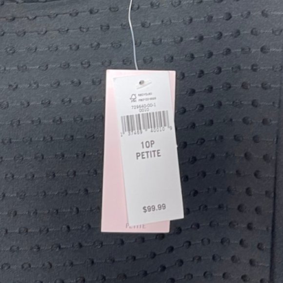 BANANA REPUBLIC | NWT Sophisticated Black Dress with Polka Dots | Size 10P - Picture 6 of 11